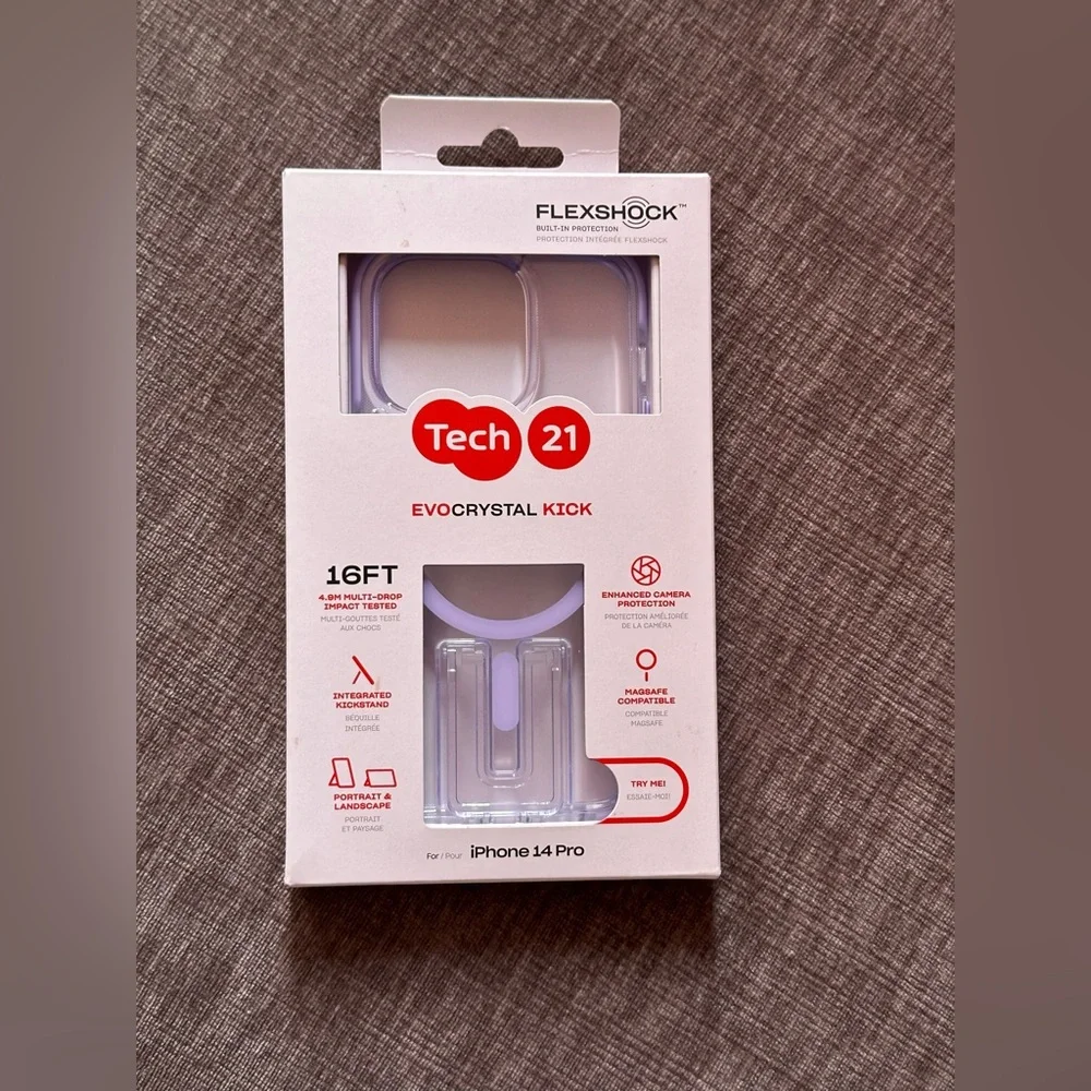 📱Tech21 | Evo Crystal Kick MagSafe iPhone 14 Pro Lilac Case | *BRAND NEW IN BOX*